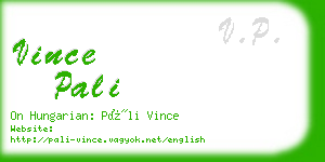 vince pali business card